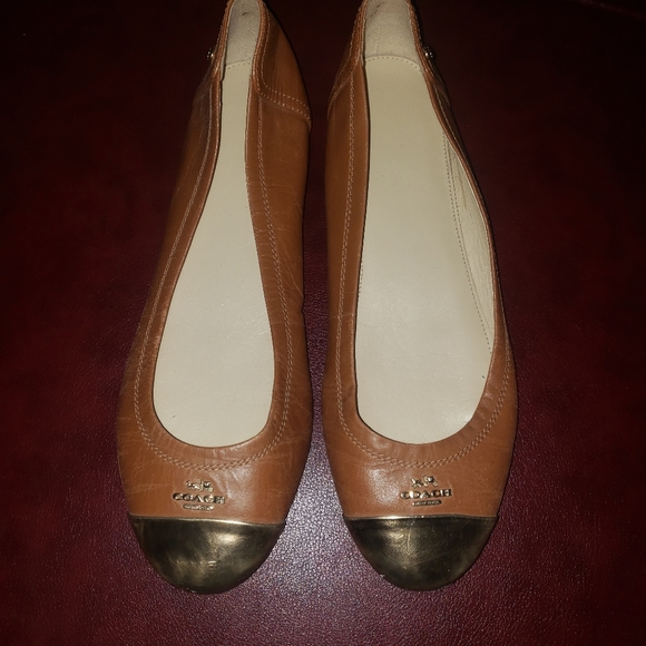 Coach Shoes - Brown and gold Coach Loafer sz 9 Shoes
